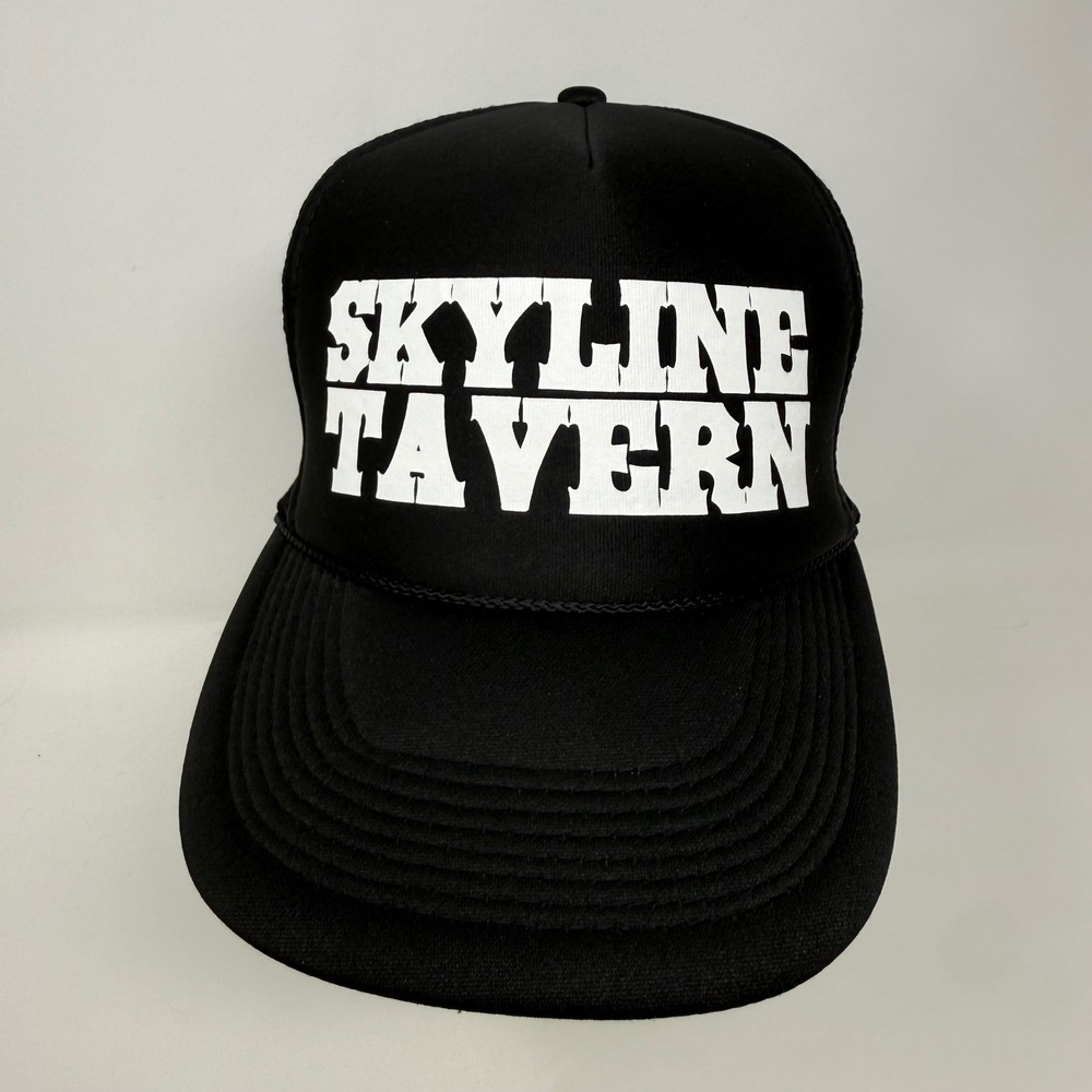 Skyline Tavern Portland Oregon Trucker Hat Black White Snapback Cap Otto OSFM